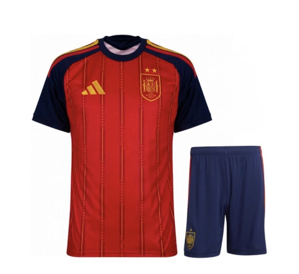 Camiseta oficial de la Selección Española de fútbol Adidas roja para hombre, mujer y niño, primera equipación de España, La Roja, camiseta de fútbol España.