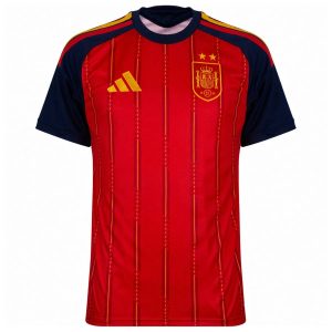 Camiseta oficial de la Selección Española de fútbol Adidas roja para hombre, mujer y niño, primera equipación de España, La Roja, camiseta de fútbol España.
