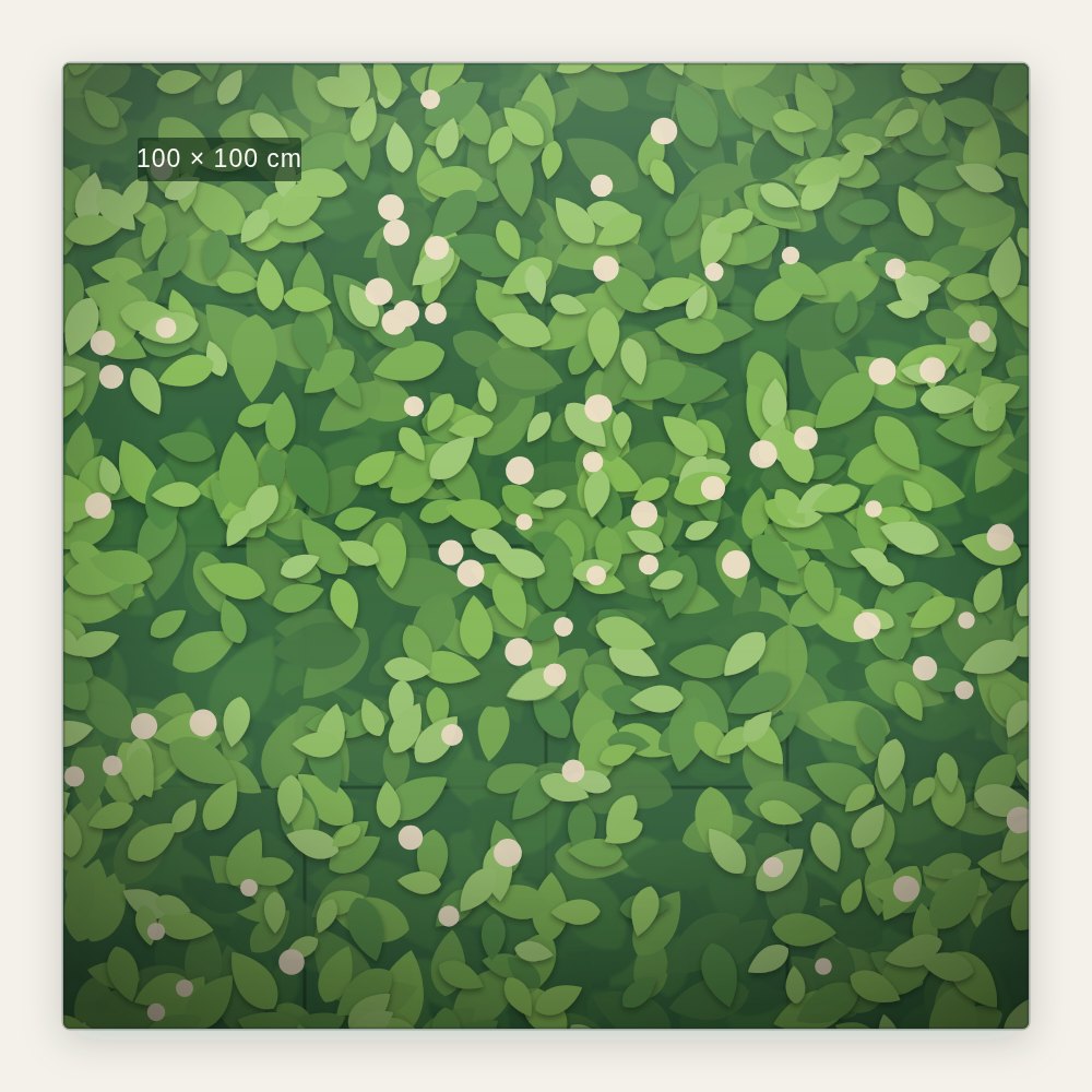 Panel vegetal con flores de colores: primavera Bunyola: panel vertical de follaje artificial de 100 × 100 cm