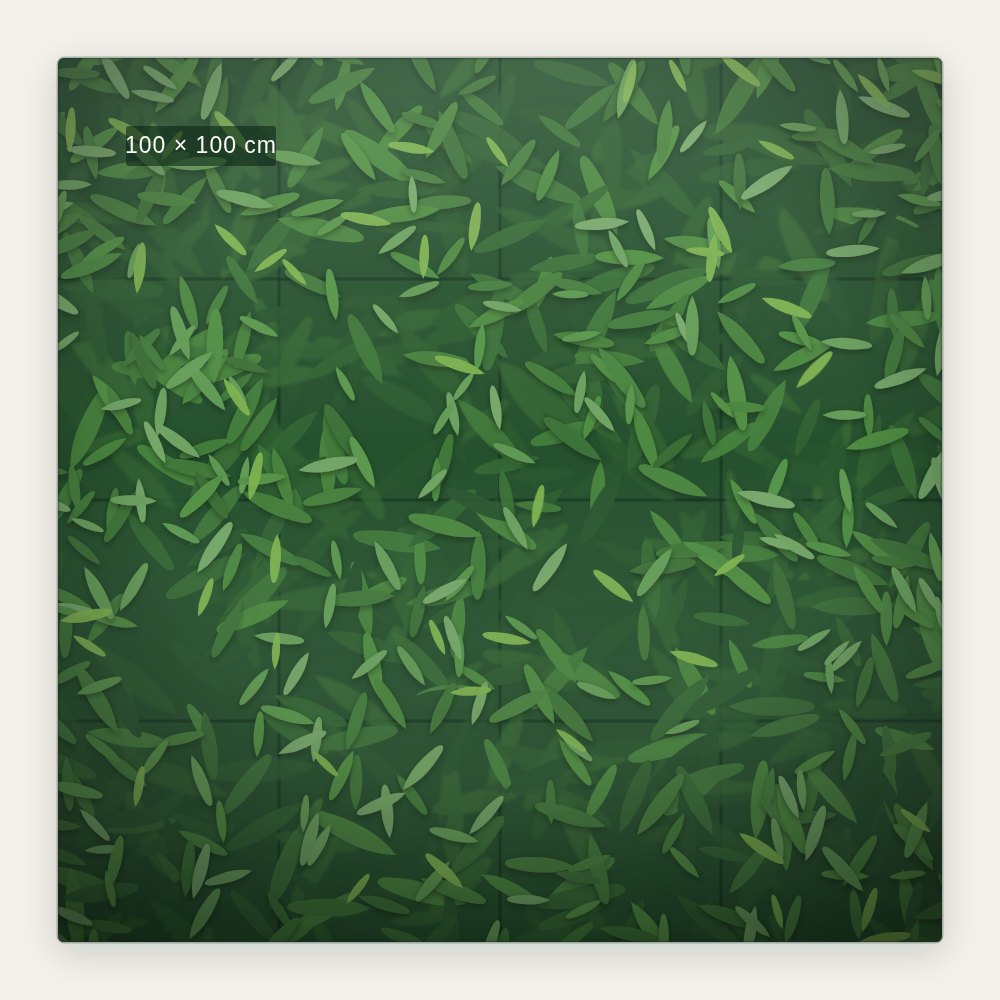 Rama de dracena artificial: rama Dracena: panel vertical de follaje artificial de 100 × 100 cm