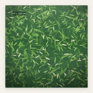 Rama de escabiosa artificial: rama Escabiosa: panel vertical de follaje artificial de 100 × 100 cm