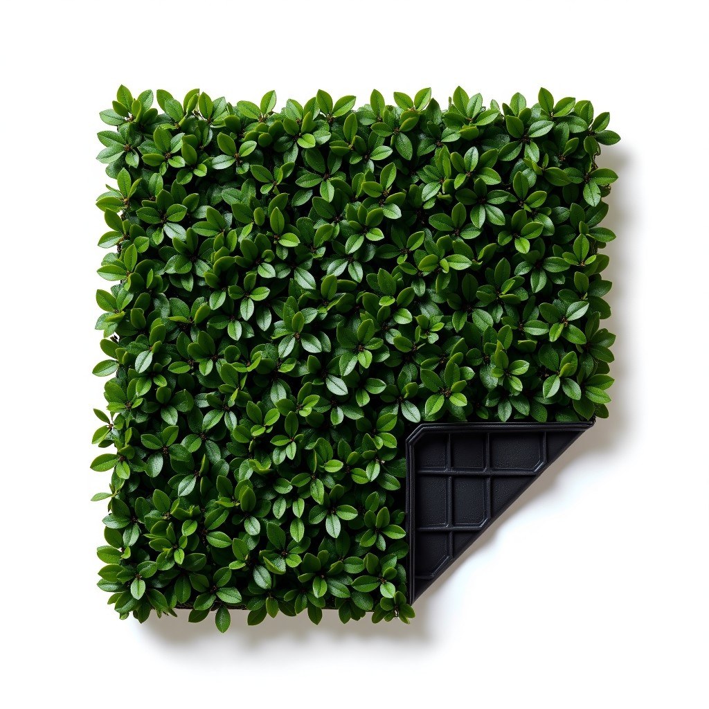 Panel de boj artificial 50x50: panel de jardín vertical de boj artificial de 50x50 cm sobre rejilla